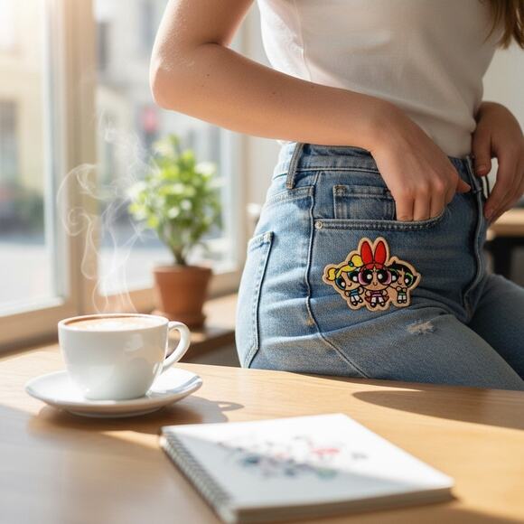 Powerpuff Girls Trio Pose Patch Cartoon Network Animation Embroidered Iron On - Picture 2 of 4